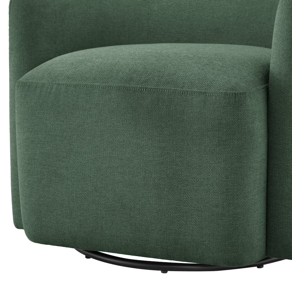Amhurst Green Swivel Barrel Chair. Picture 7