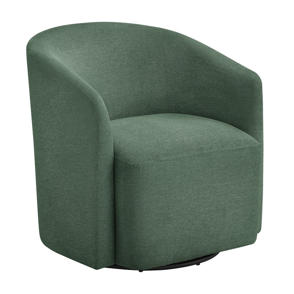 Amhurst Green Swivel Barrel Chair. Picture 1