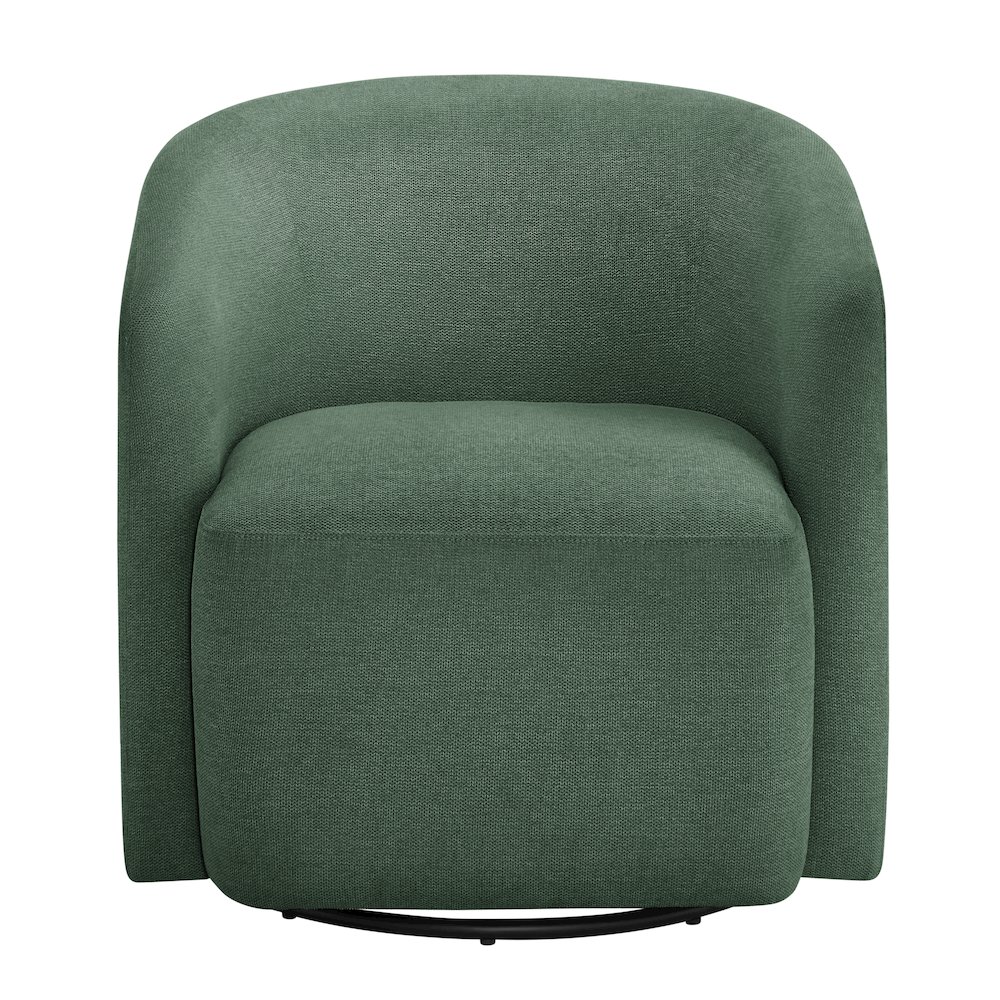 Amhurst Green Swivel Barrel Chair. Picture 2