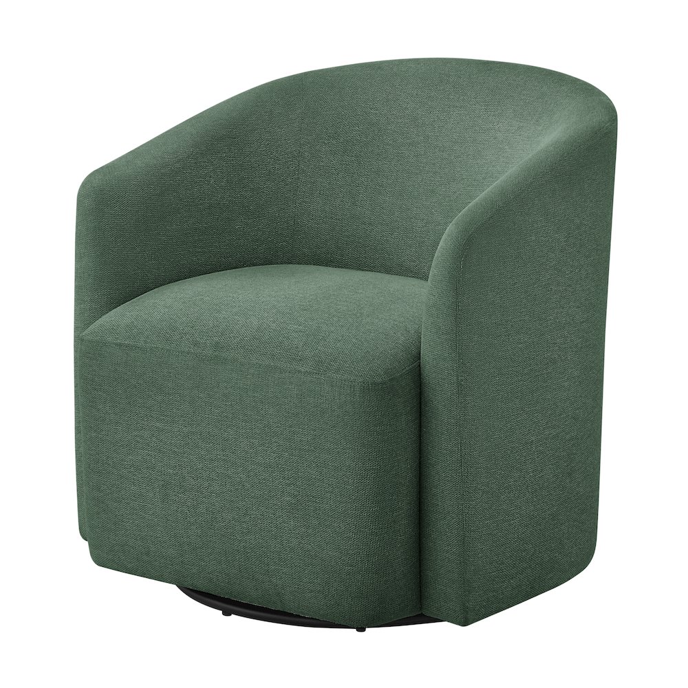 Amhurst Green Swivel Barrel Chair. Picture 12