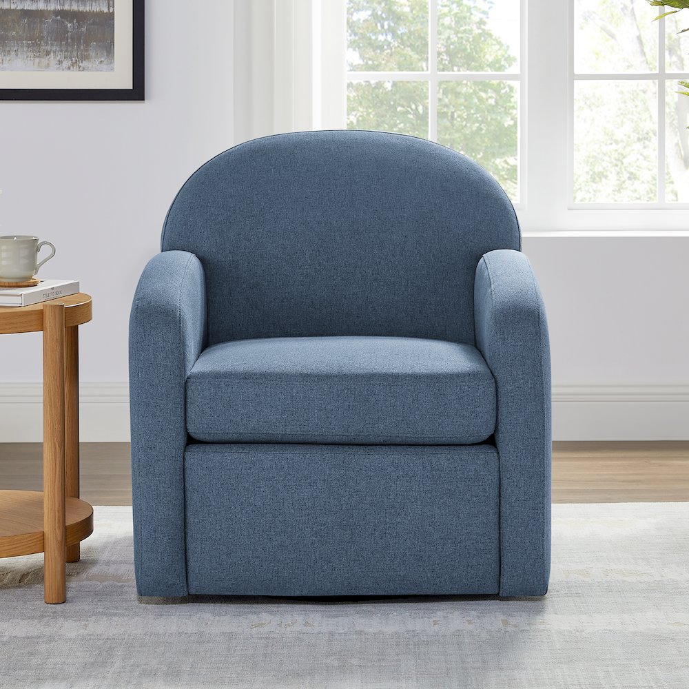 Elkhart Blue Swivel Chair. Picture 9