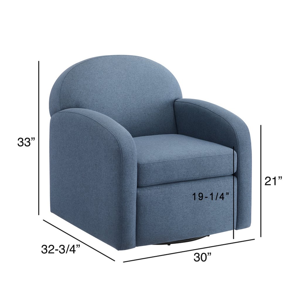 Elkhart Blue Swivel Chair. Picture 16