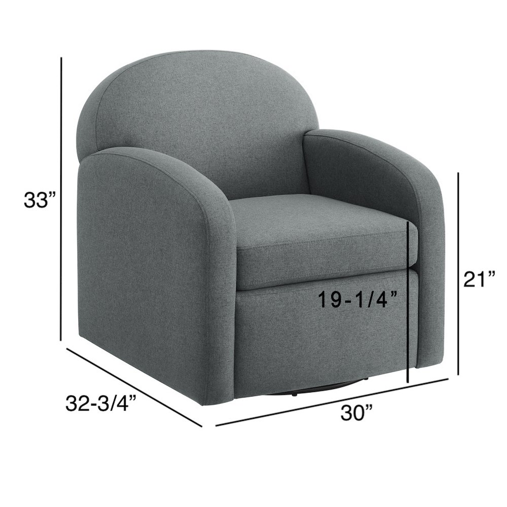 Elkhart Grey Swivel Chair. Picture 16