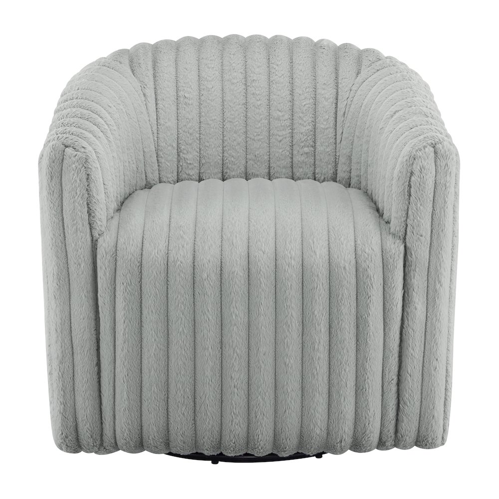 Audrey Ultra Plush Wide Cord-like Swivel Barrel Chair. Picture 10