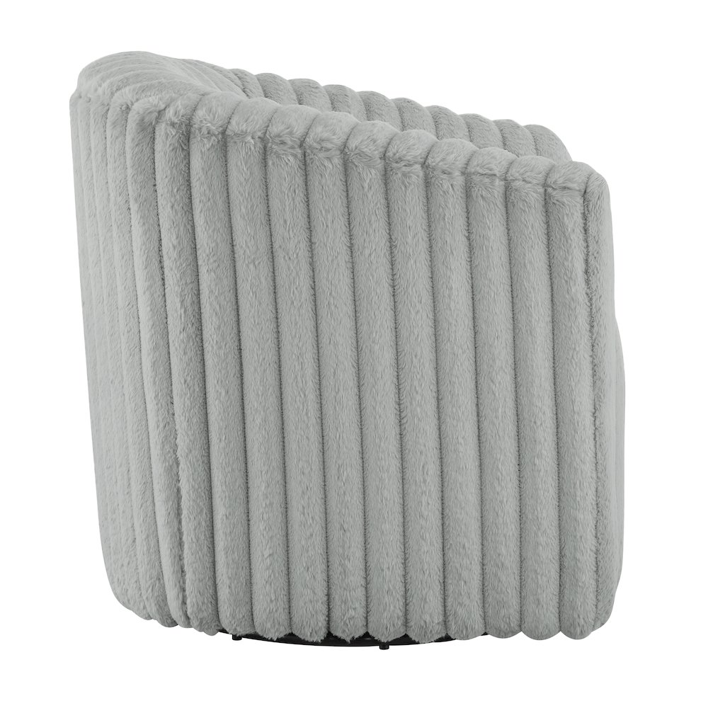 Audrey Ultra Plush Wide Cord-like Swivel Barrel Chair. Picture 11