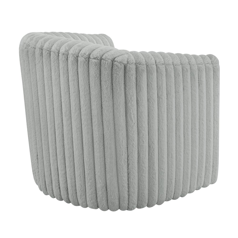 Audrey Ultra Plush Wide Cord-like Swivel Barrel Chair. Picture 12