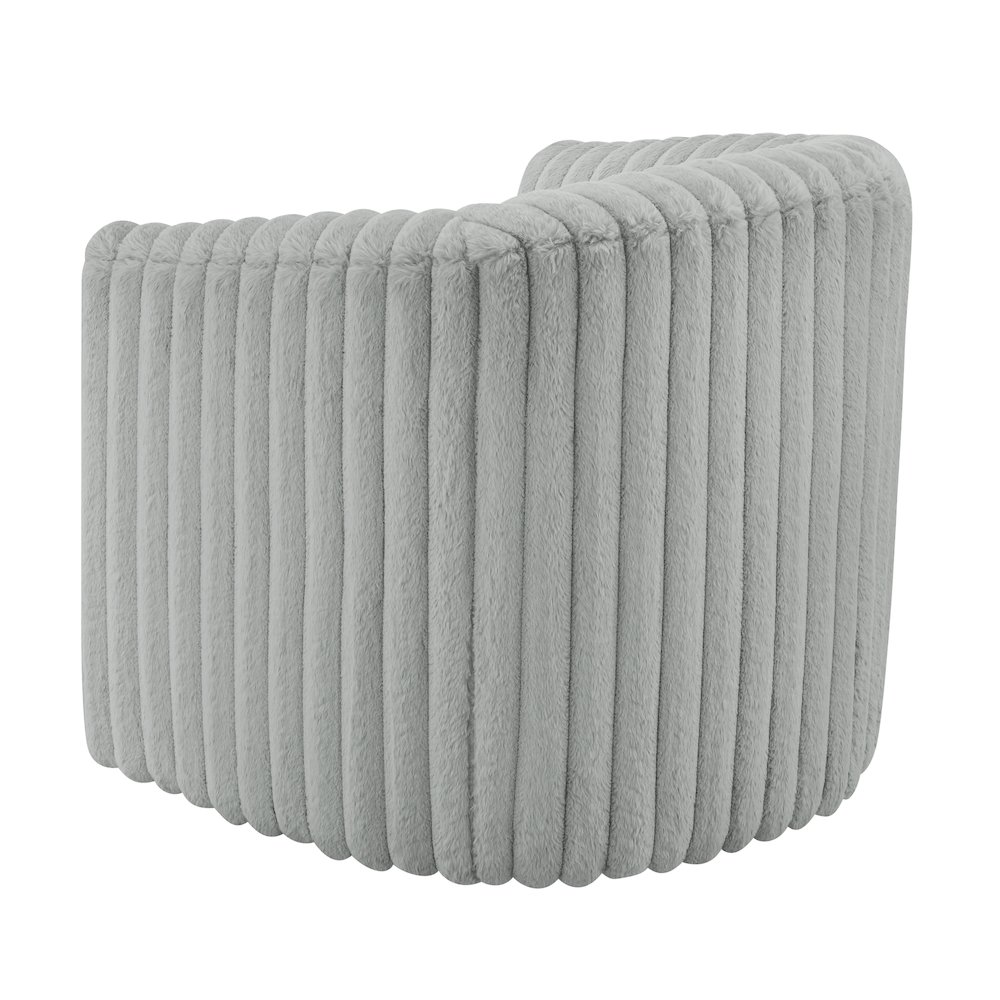 Audrey Ultra Plush Wide Cord-like Swivel Barrel Chair. Picture 15