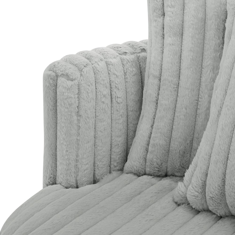Meryl Ultra Plush Wide Cord-like Oversized Swivel Barrel Chair. Picture 6
