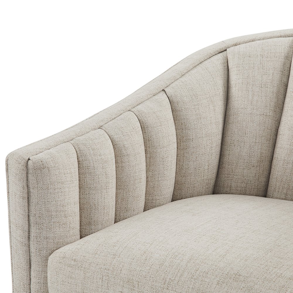 Sanibel Skirted Swivel Accent Chair. Picture 3