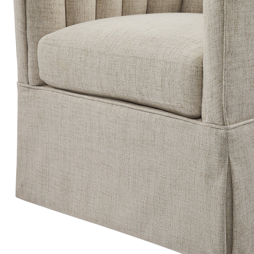 Sanibel Skirted Swivel Accent Chair. Picture 5