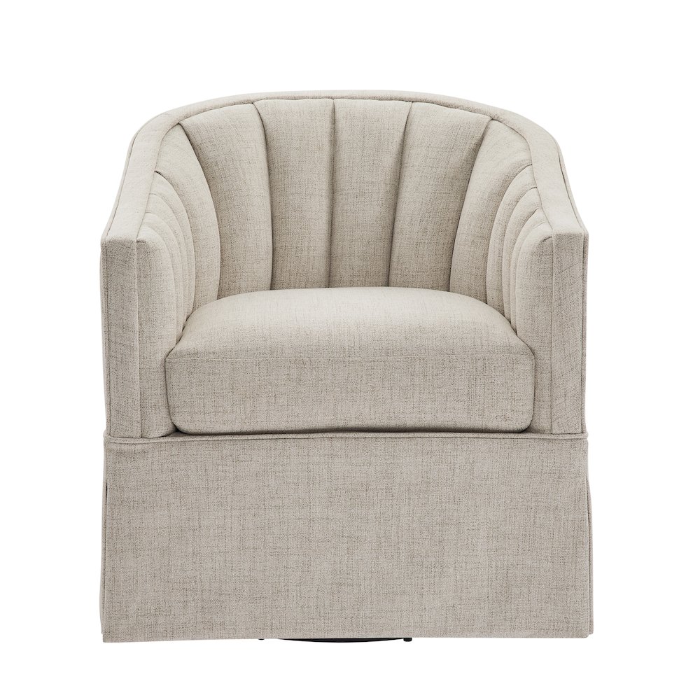 Sanibel Skirted Swivel Accent Chair. Picture 9
