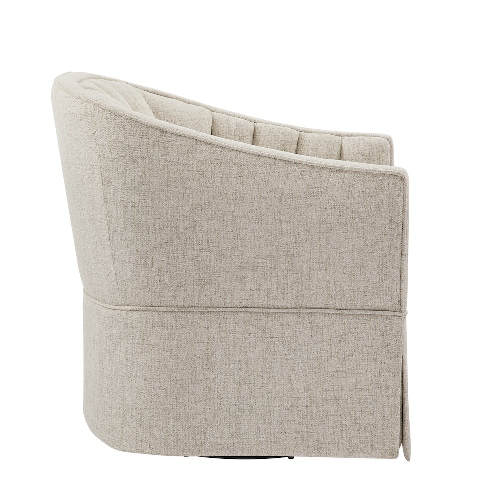 Sanibel Skirted Swivel Accent Chair. Picture 10