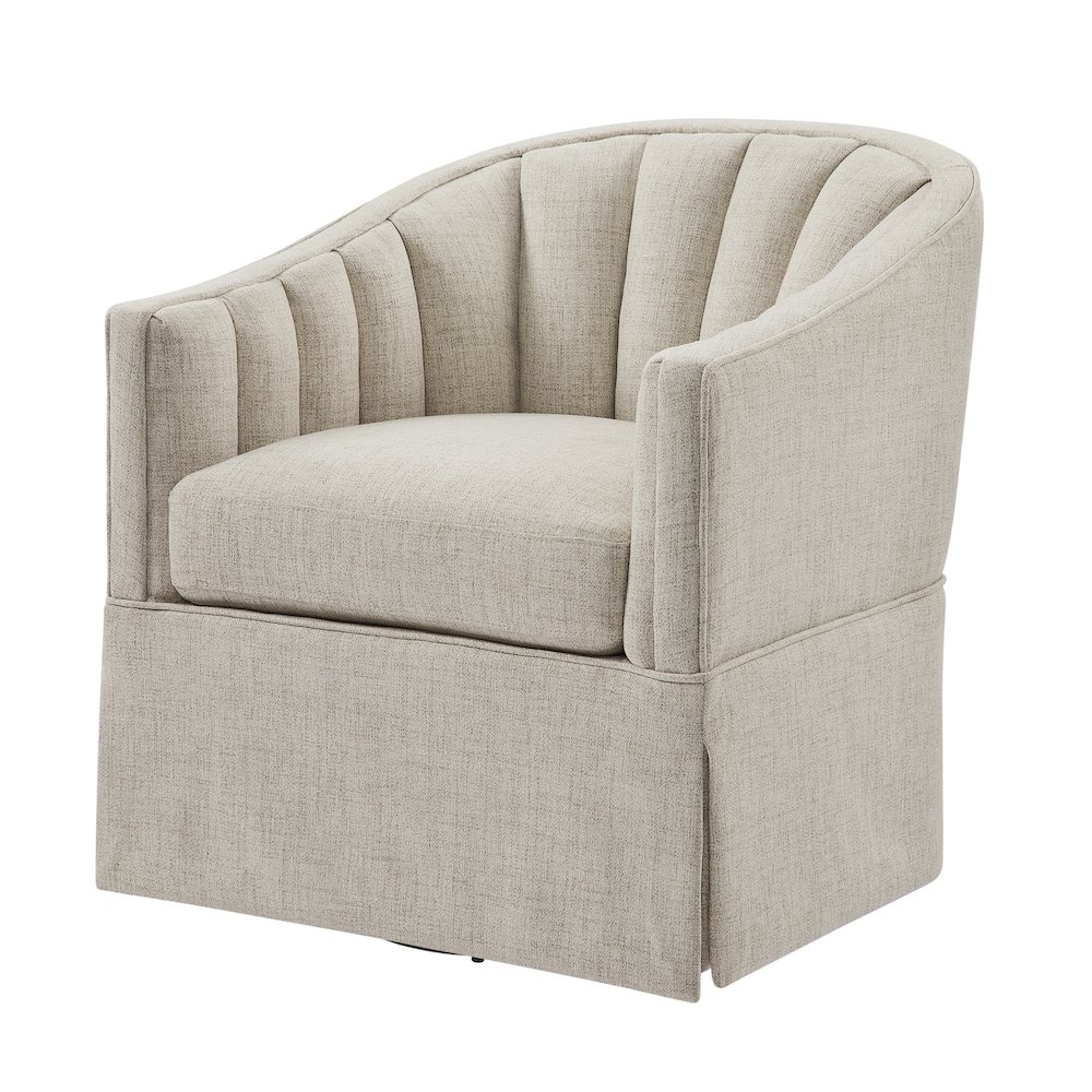 Sanibel Skirted Swivel Accent Chair. Picture 12