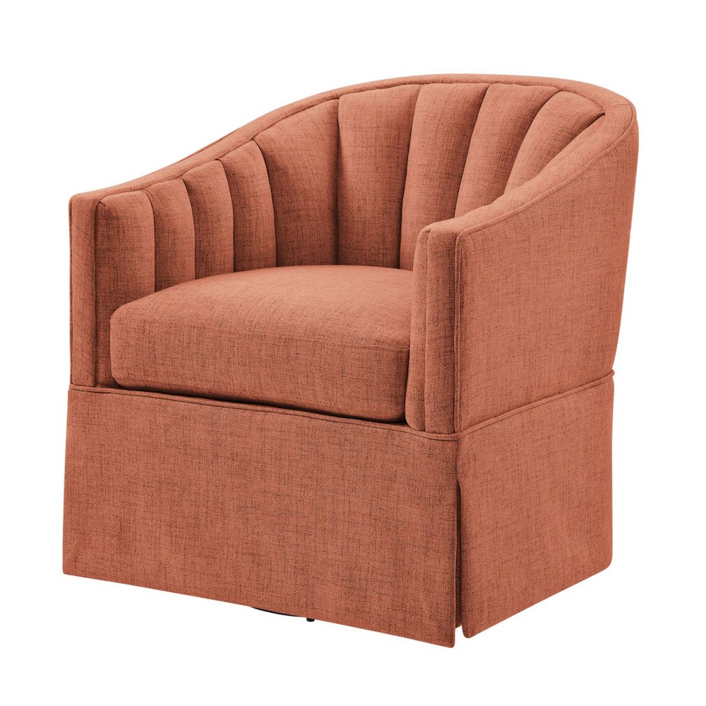 Sanibel Skirted Swivel Accent Chair. Picture 6