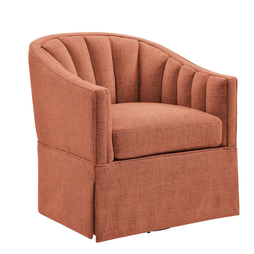 Sanibel Skirted Swivel Accent Chair. Picture 7