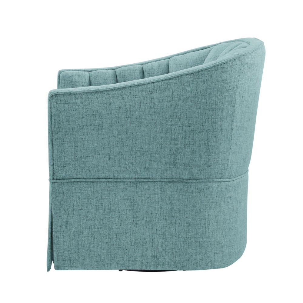 Sanibel Skirted Swivel Accent Chair. Picture 1