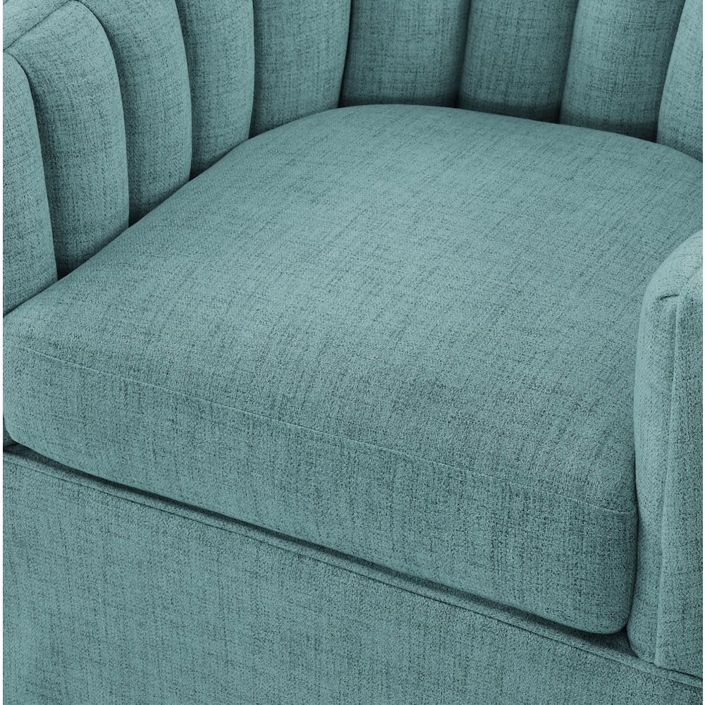 Sanibel Skirted Swivel Accent Chair. Picture 6