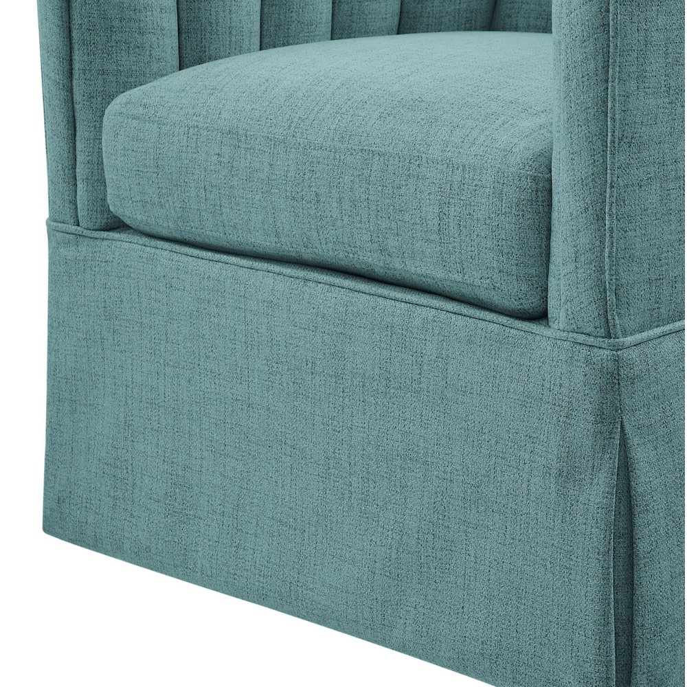Sanibel Skirted Swivel Accent Chair. Picture 7
