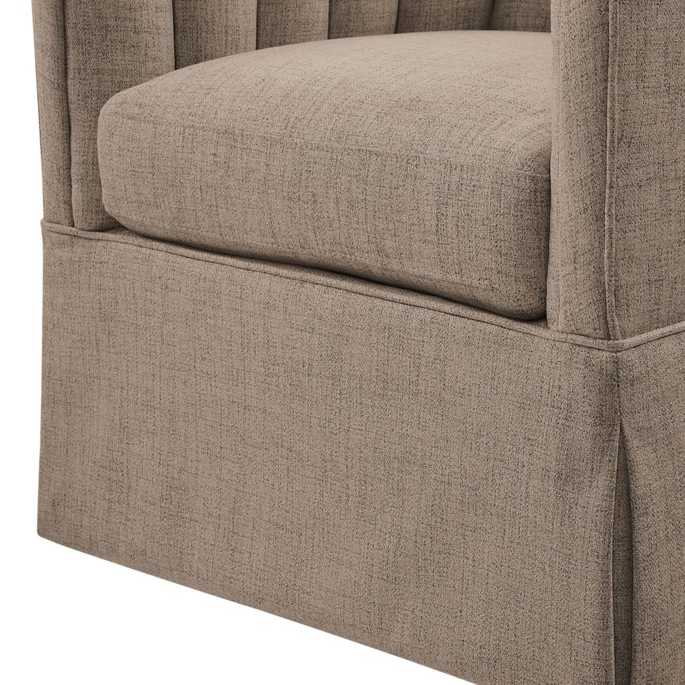 Sanibel Skirted Swivel Accent Chair. Picture 3