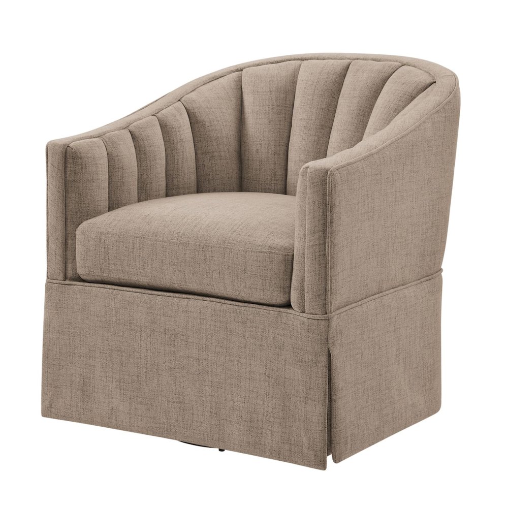 Sanibel Skirted Swivel Accent Chair. Picture 6