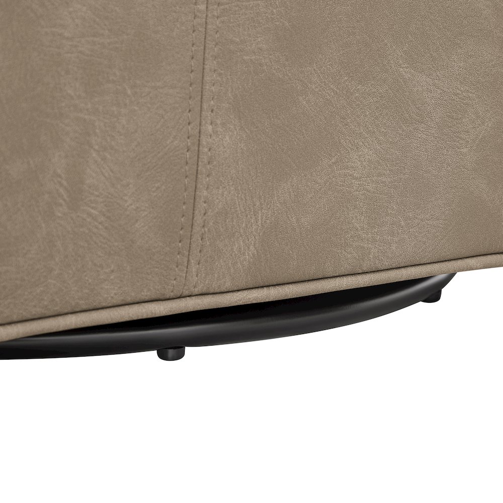 Winton Faux Leather Swivel Accent Chair - Willow. Picture 7