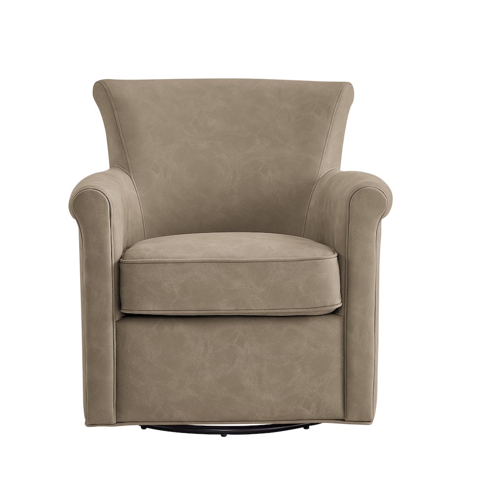 Winton Faux Leather Swivel Accent Chair - Willow. Picture 9