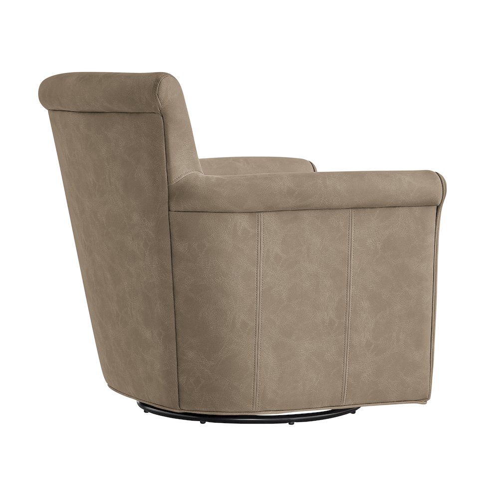 Winton Faux Leather Swivel Accent Chair - Willow. Picture 11