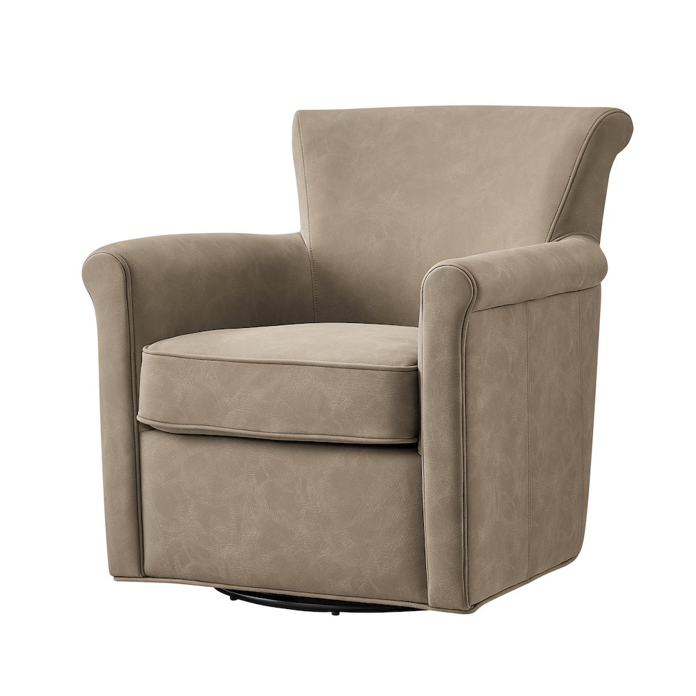 Winton Faux Leather Swivel Accent Chair - Willow. Picture 12