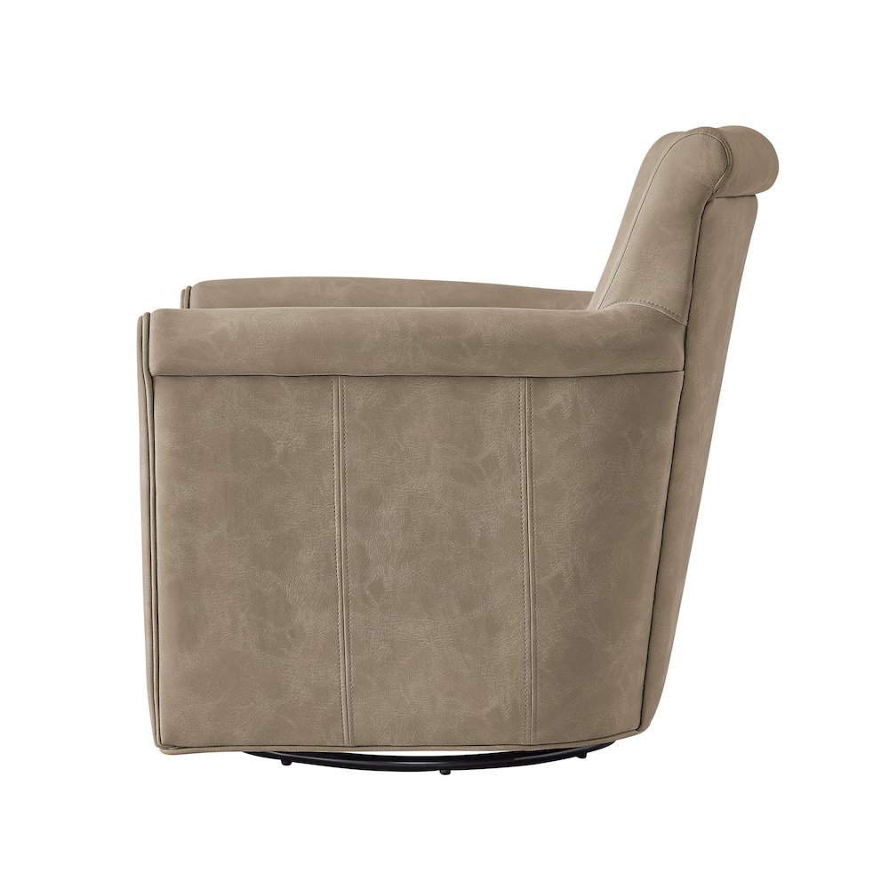 Winton Faux Leather Swivel Accent Chair - Willow. Picture 13