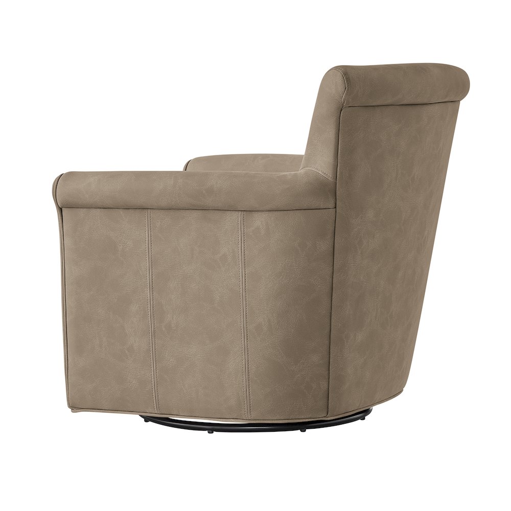 Winton Faux Leather Swivel Accent Chair - Willow. Picture 14