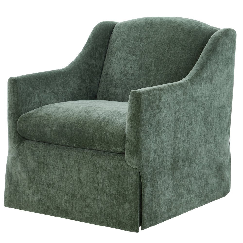 Ludlow Skirted Swivel Accent Chair - Ivy. Picture 3
