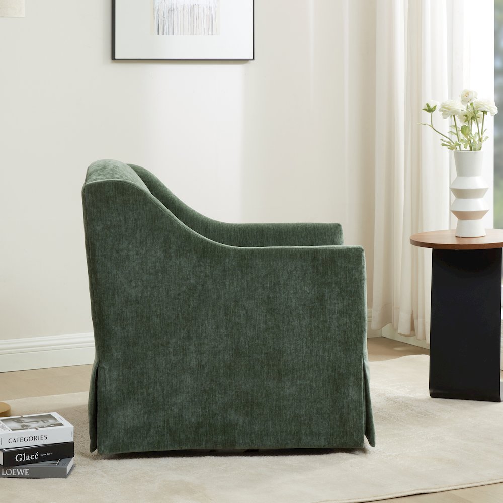 Ludlow Skirted Swivel Accent Chair - Ivy. Picture 15
