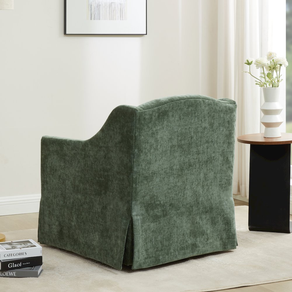 Ludlow Skirted Swivel Accent Chair - Ivy. Picture 18