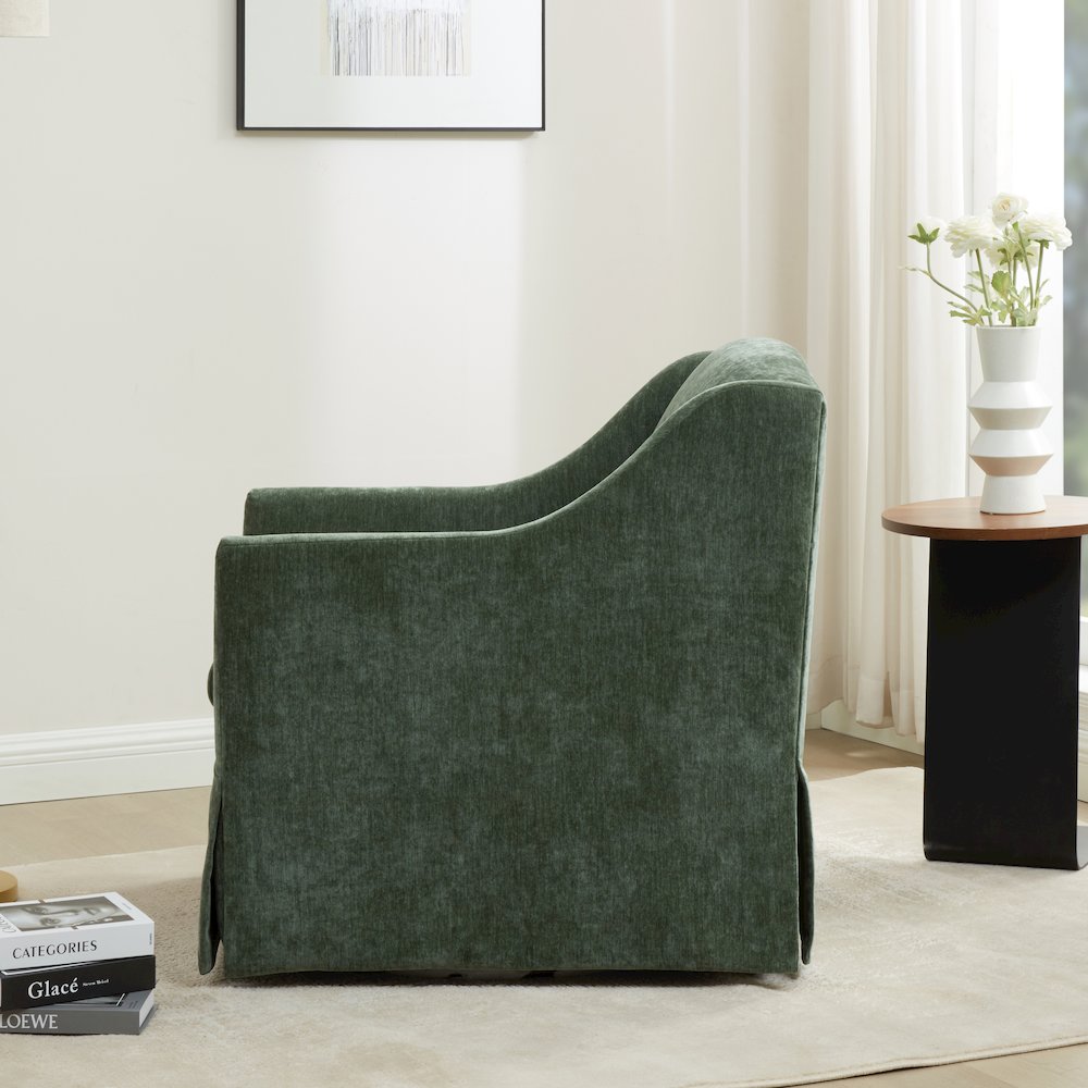 Ludlow Skirted Swivel Accent Chair - Ivy. Picture 19