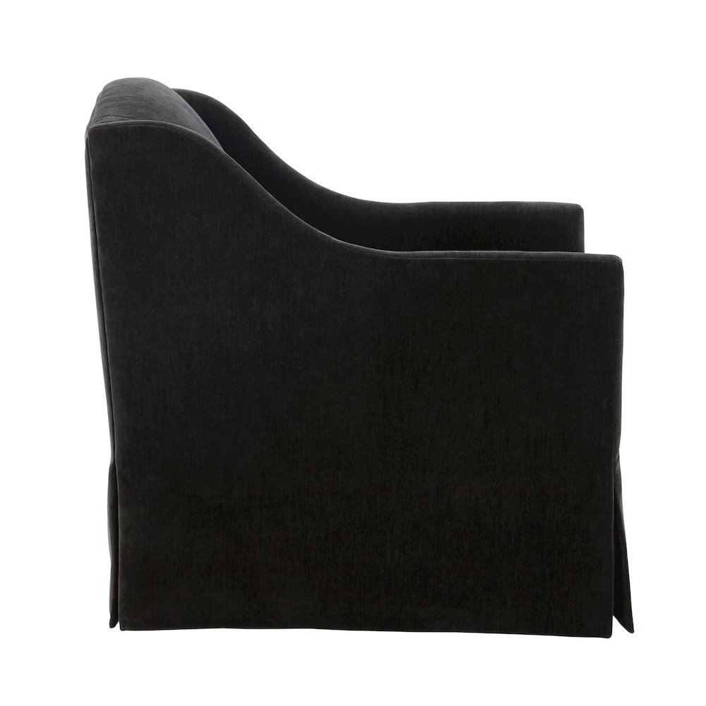 Ludlow Skirted Swivel Accent Chair - Mink. Picture 3