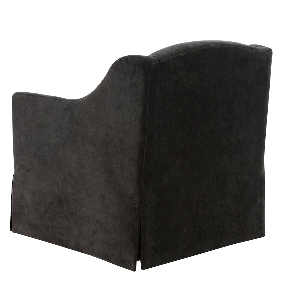 Ludlow Skirted Swivel Accent Chair - Mink. Picture 6