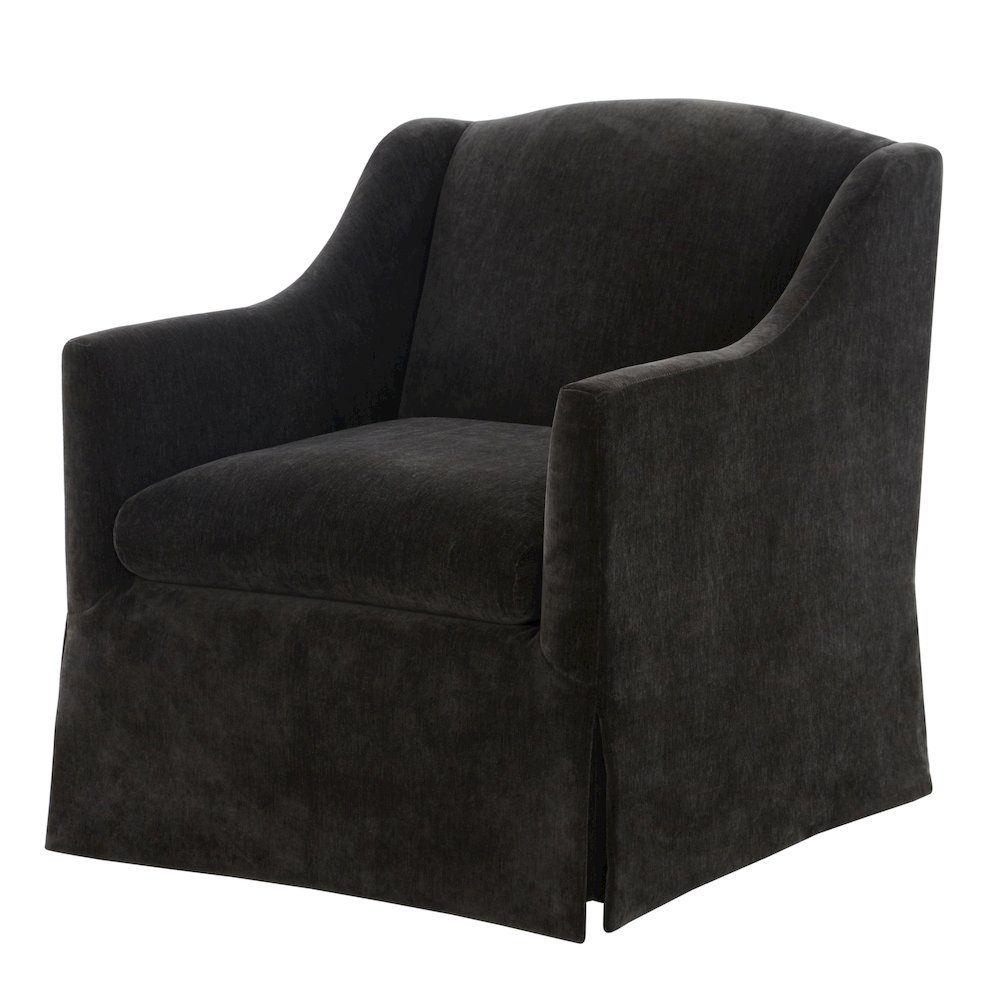 Ludlow Skirted Swivel Accent Chair - Mink. Picture 8