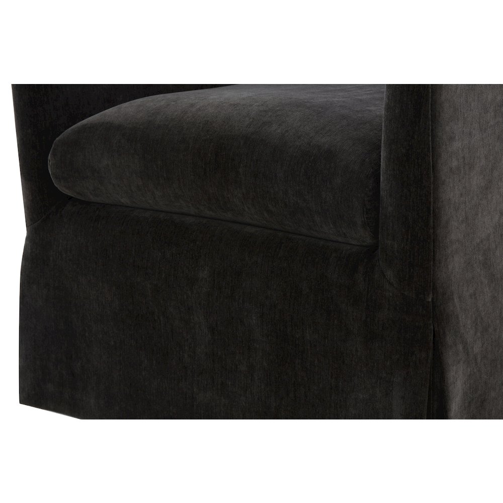 Ludlow Skirted Swivel Accent Chair - Mink. Picture 13