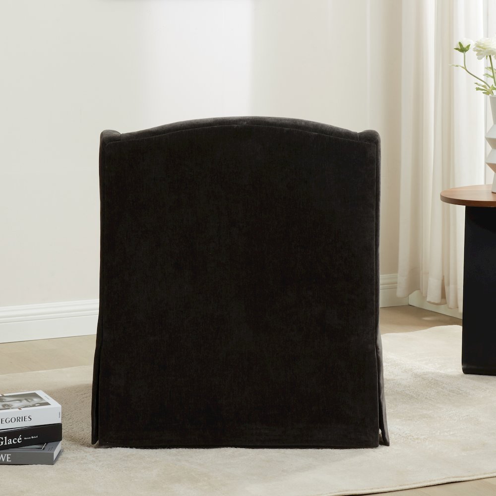 Ludlow Skirted Swivel Accent Chair - Mink. Picture 17