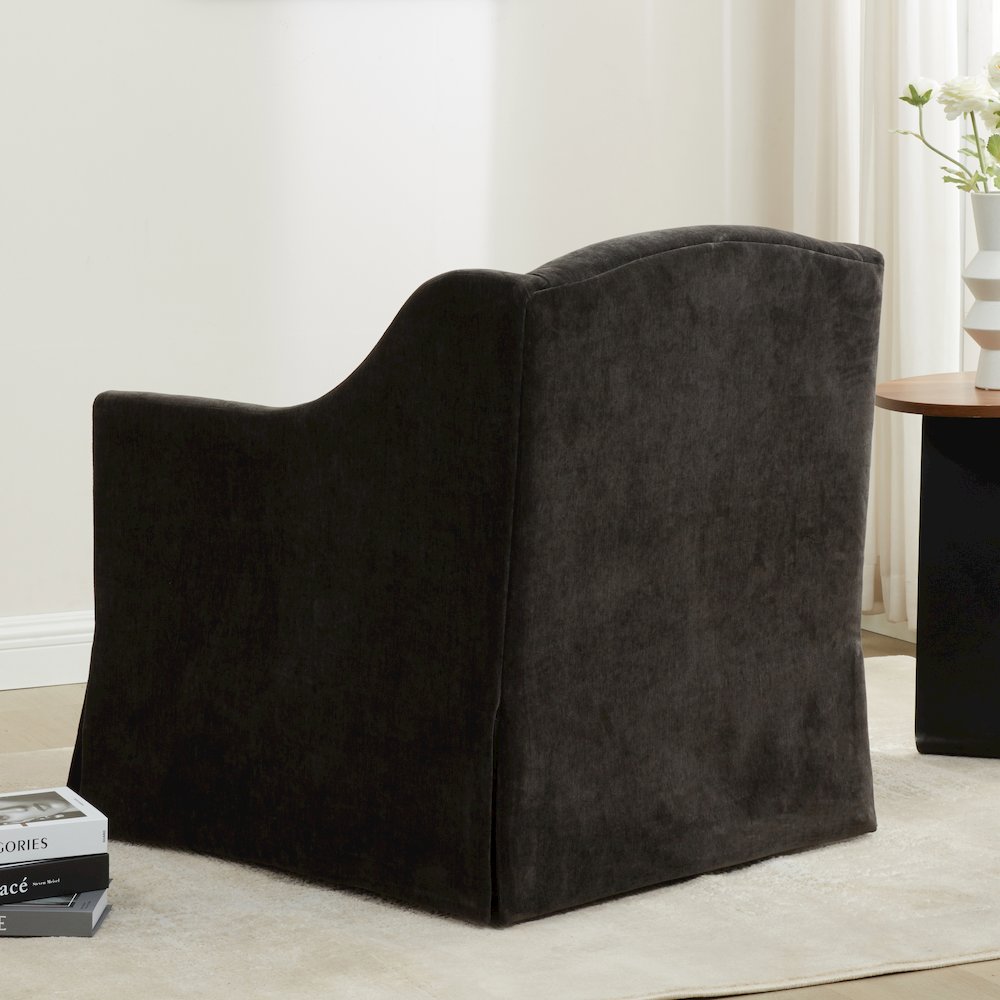 Ludlow Skirted Swivel Accent Chair - Mink. Picture 18