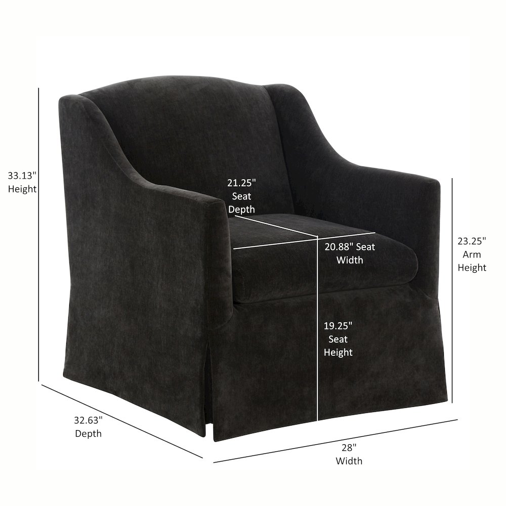 Ludlow Skirted Swivel Accent Chair - Mink. Picture 22