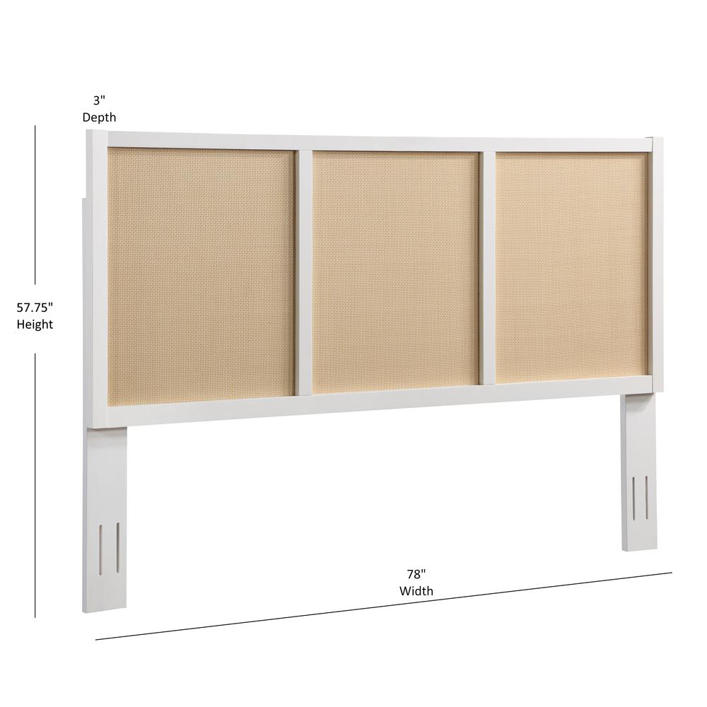 Bayport Cane and Solid Wood King Headboard. Picture 4