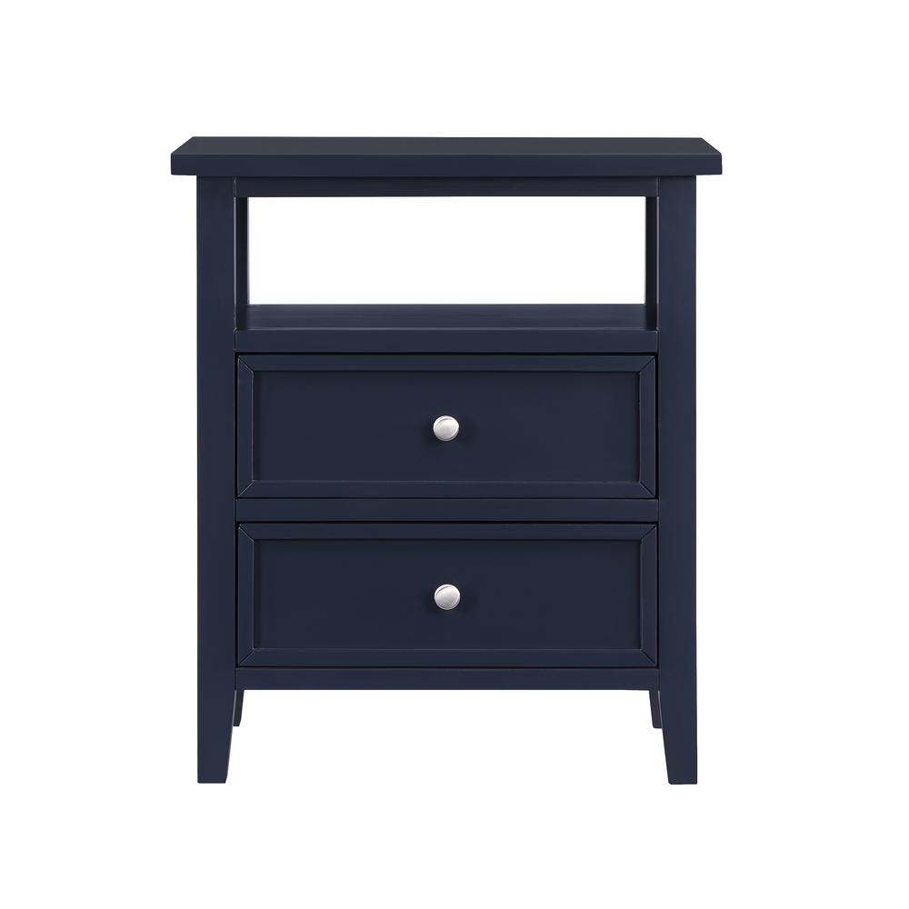 Walker Midnight Blue 2 Drawer Nightstand. Picture 1