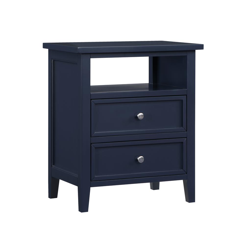 Walker Midnight Blue 2 Drawer Nightstand. Picture 3