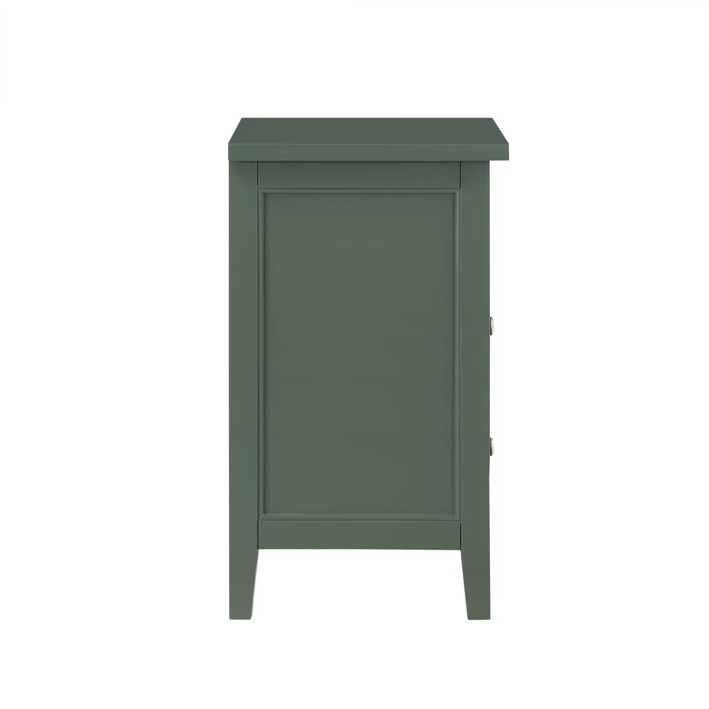 Walker Vintage Green 2 Drawer Nightstand. Picture 6