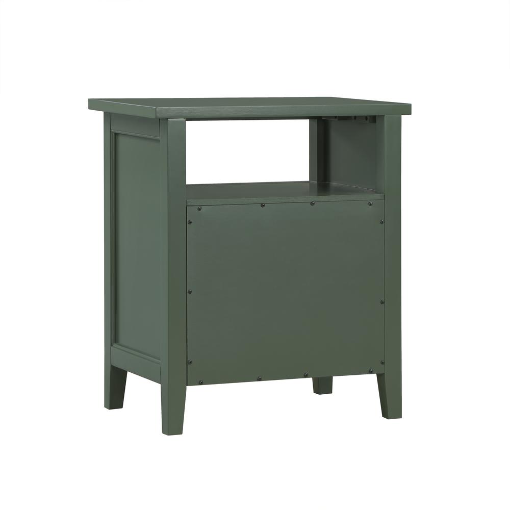 Walker Vintage Green 2 Drawer Nightstand. Picture 7
