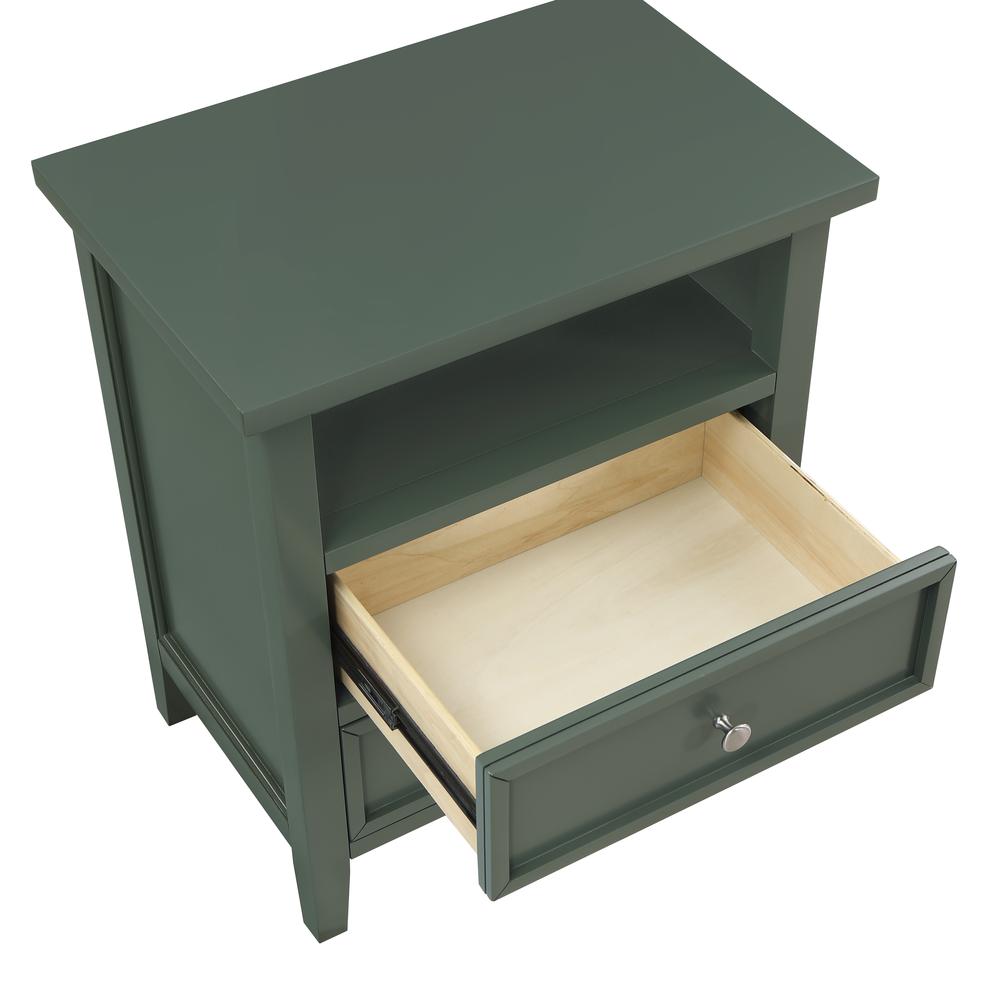 Walker Vintage Green 2 Drawer Nightstand. Picture 9
