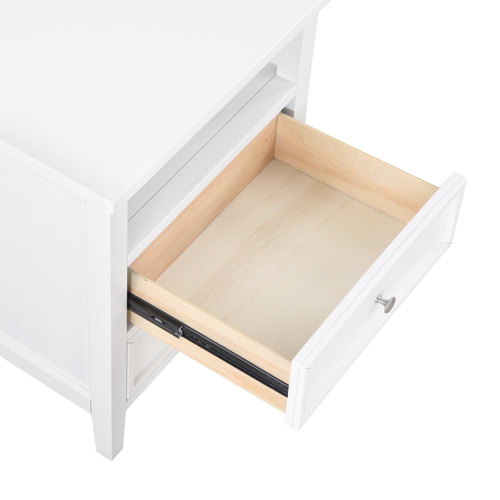 Walker White 2 Drawer Nightstand. Picture 8