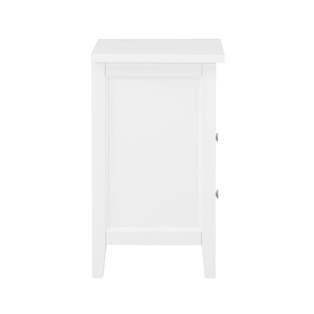 Walker White 2 Drawer Nightstand. Picture 3