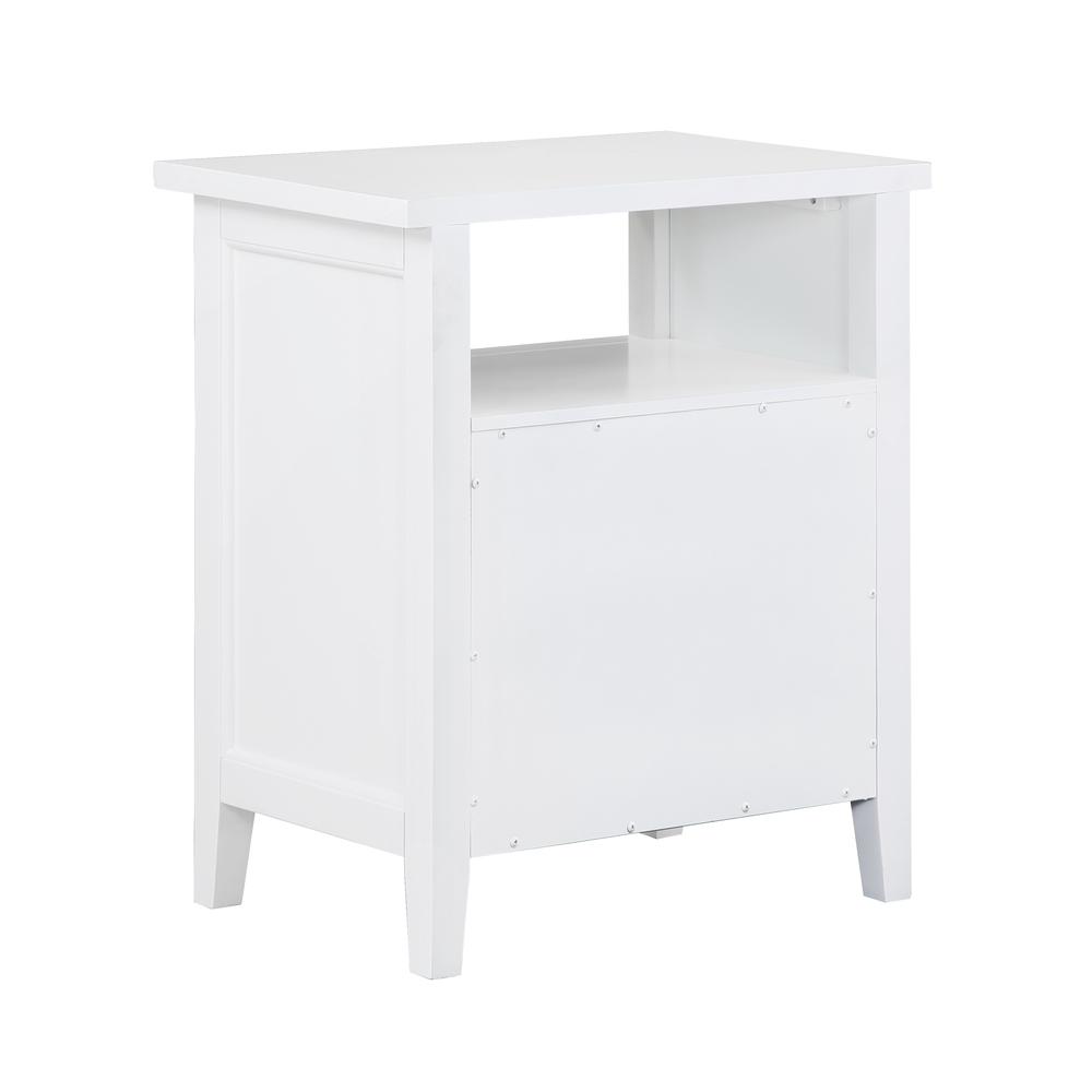 Walker White 2 Drawer Nightstand. Picture 4